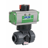Ball valve Series: VKD ABS Pneumatic operated Double acting Glued sleeve PN16